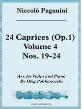 Load image into Gallery viewer, 24 Caprices (Op.1), Volume 4 (Nos. 19-24) by Paganini/Pokhanovski