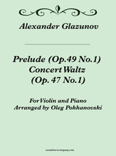 Load image into Gallery viewer, Prelude (Op. 49, No.1) and Concert Waltz (Op. 47, No.1) for Violin and Piano