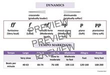 Load image into Gallery viewer, Note Reading For Strings: Note Reading, Rhythmic Values and Music Theory Charts