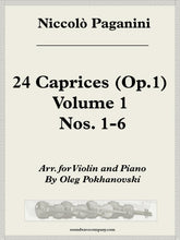 Load image into Gallery viewer, 24 Caprices (Op.1), Volume 1 (Nos. 1-6) by Paganini/Pokhanovski