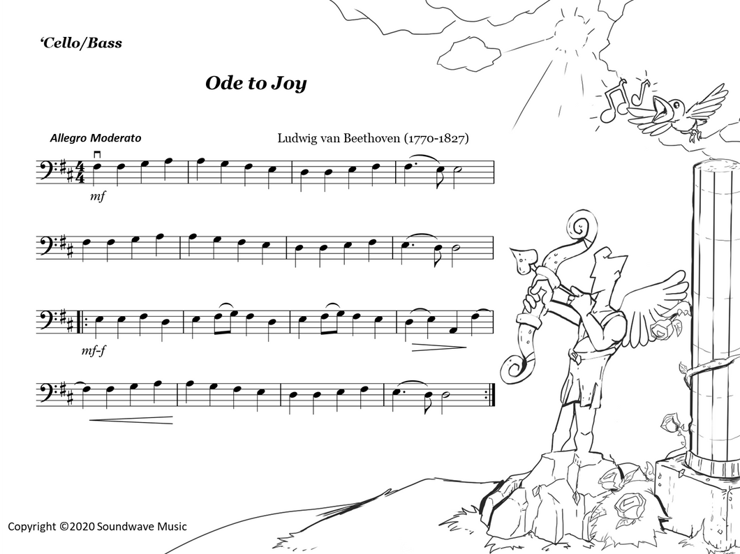 Ode to Joy - Color and Play (Free Sample Page)