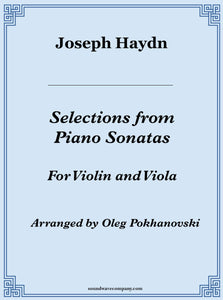 Selections from Piano Sonatas (Arranged for Violin and Viola)