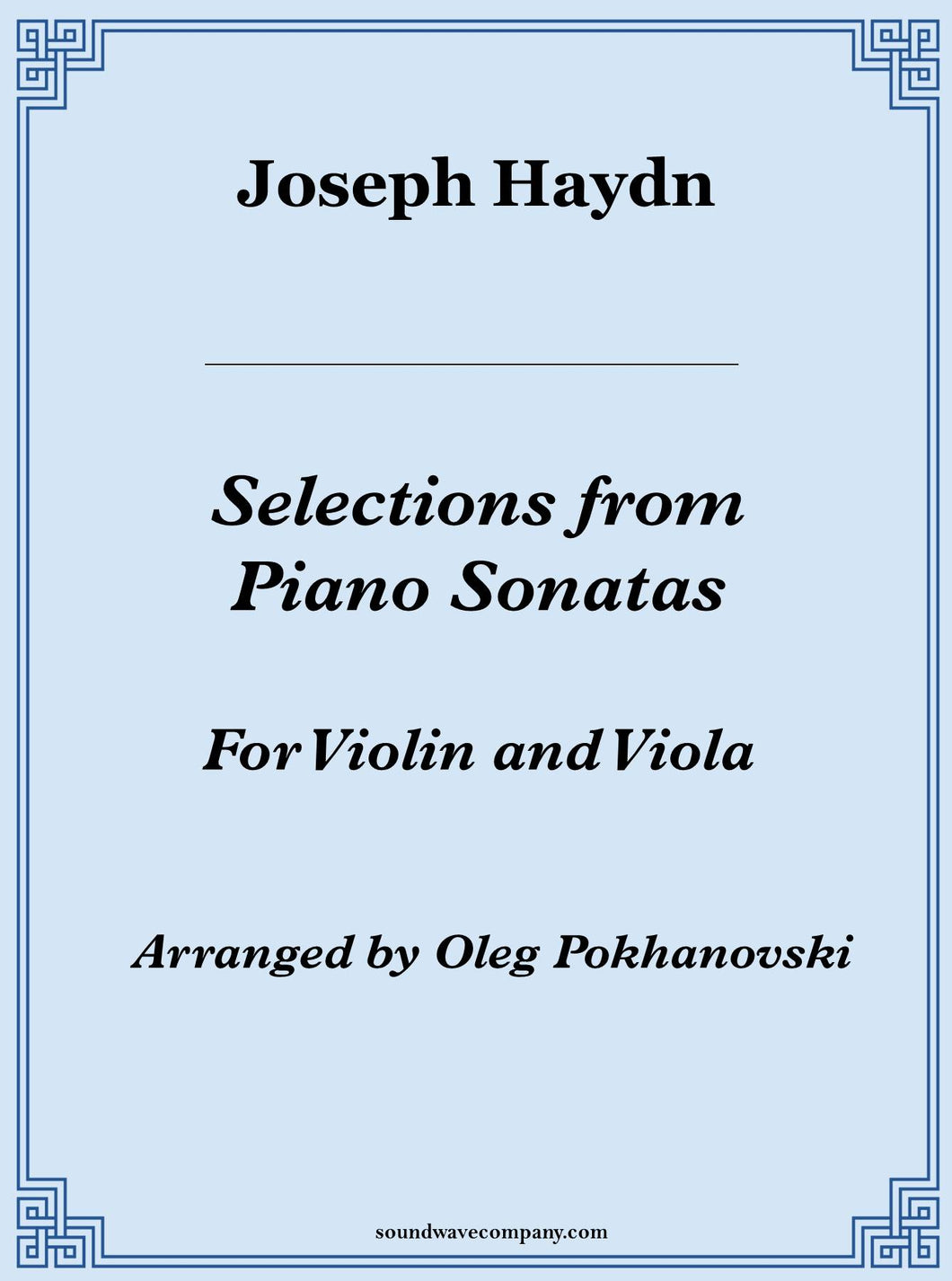 Selections from Piano Sonatas (Arranged for Violin and Viola)