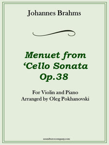 Menuet from 'Cello Sonata (Op. 38) for Violin and Piano