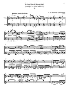 String Trio Op.9 No. 2 (Arranged for Violin and Viola)
