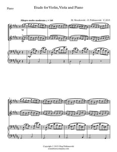 Etude (Op. 72) for Violin, Viola and Piano